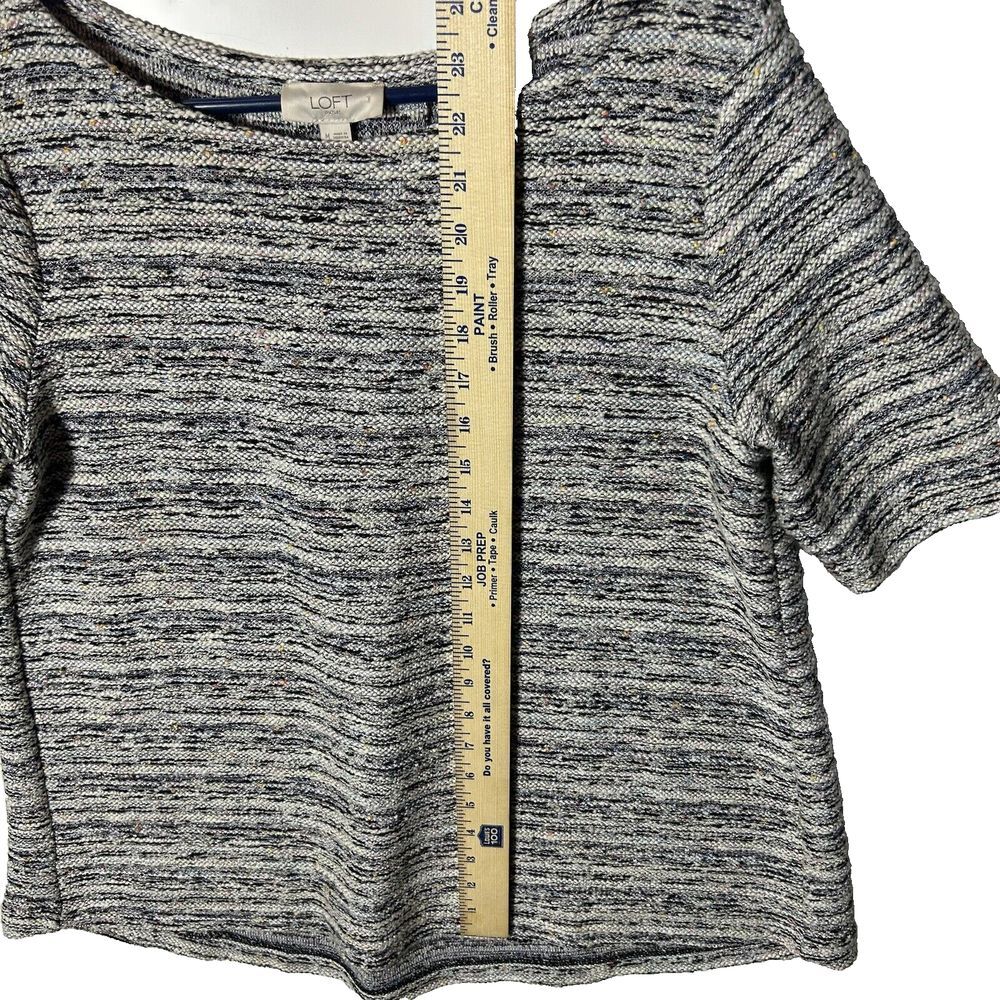 Loft Knit Sweater‎ 3/4 Sleeve Size Med, Pull Over , Back Pleated - Picture 2 of 4